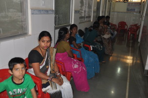 Queue outside Pathology Lab
